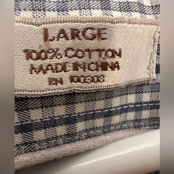 Peter Millar blue and grey checked s/s men’s shirt. NWOT - Picture 6 of 6